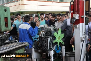بازدید علمی دانشجویان مکانیک خودرو آموزشکده ملی مهارت شماره ۲ تبریز