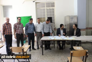 بازدید نماینده محترم نظارت، ارزیابی و تضمین کیفیت دانشگاه ملی مهارت از روند برگزاری امتحانات پایان ترم آموزشکده شماره دو تبریز