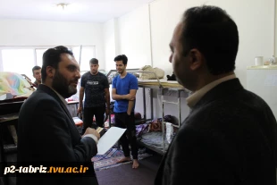 بازدید نماینده محترم نظارت، ارزیابی و تضمین کیفیت دانشگاه ملی مهارت از روند برگزاری امتحانات پایان ترم آموزشکده شماره دو تبریز